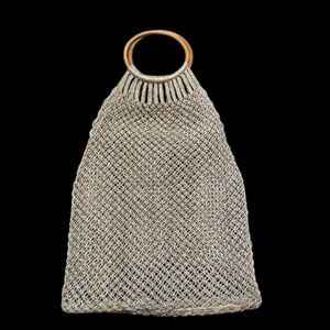 Vintage hand woven hemp bag